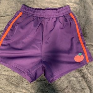 Large Raskol Apparel Athletic Peach Shorts Purple/Orange